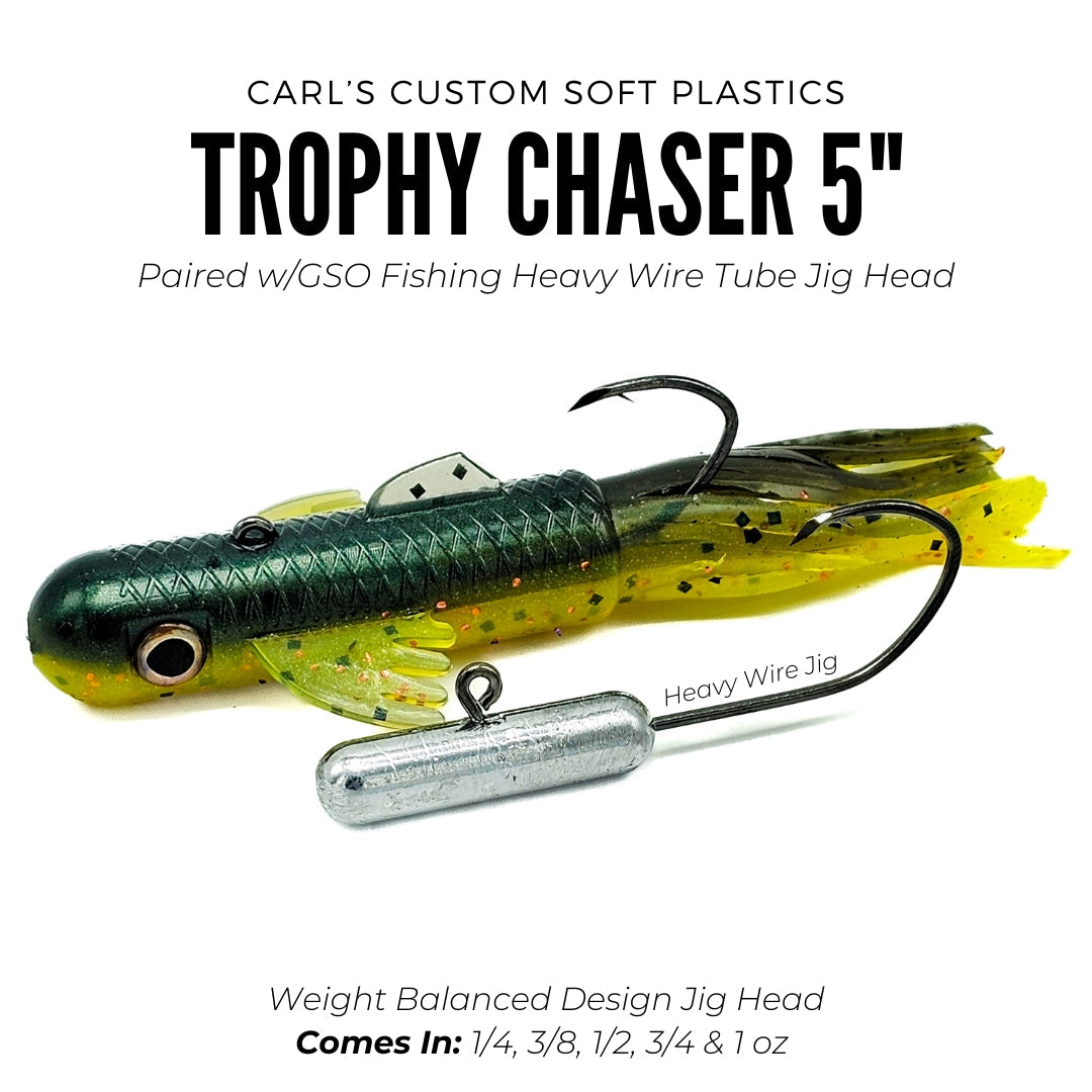 custom soft plastic fishing lures Carl's Custom Trophy Chaser Tube-Sucker